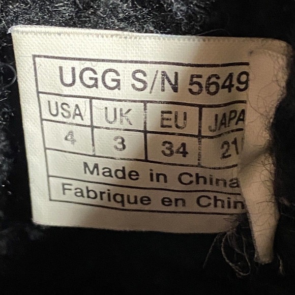 UGG Australia Black Cardy Knit Button Boots Girls Size 4 - Picture 5 of 6